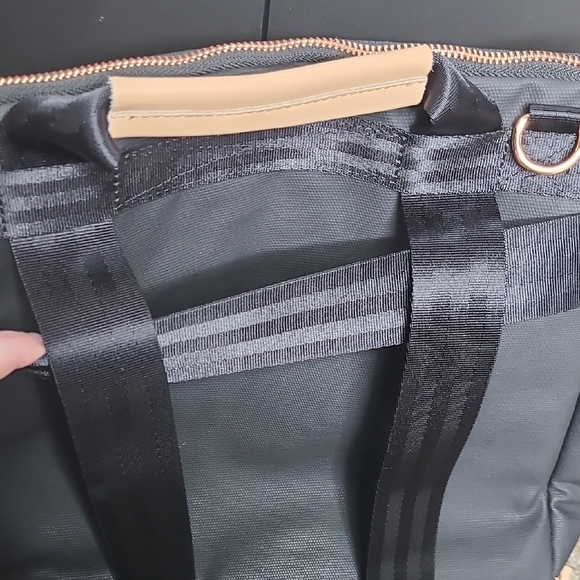 Petunia Pickle Bottom Baby Bag Black and Cream Tote - Picture 14 of 16